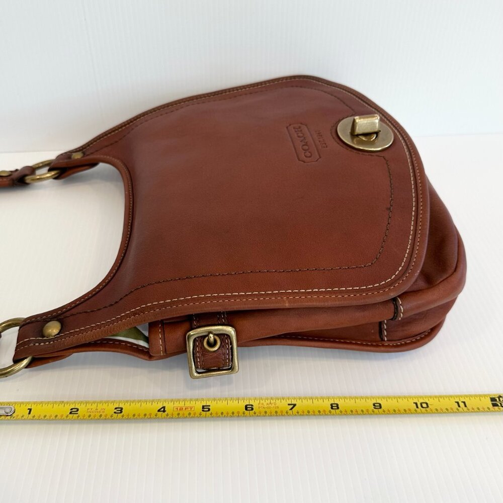 COACH 65th Anniversary Crescent Hippie Crossbody Whiskey Leather RARE - Picture 12 of 16